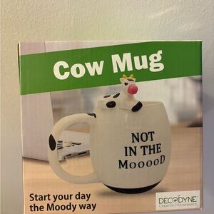 Decodyne Cow Mug with Black and White Design